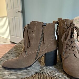 Splendid lace up booties